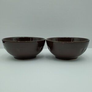Todd English Gourmet Tuscan Chocolate Brown Soup Cereal Bowls